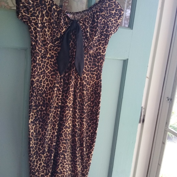 SOLD- BNWOT Pinup Couture S Leopard Natalie Dress - Picture 4 of 5